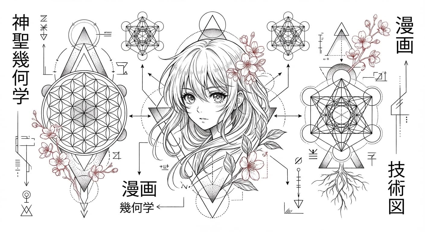 Animetria: O Estilo de Tatuagem Que Une Anime e Geometria