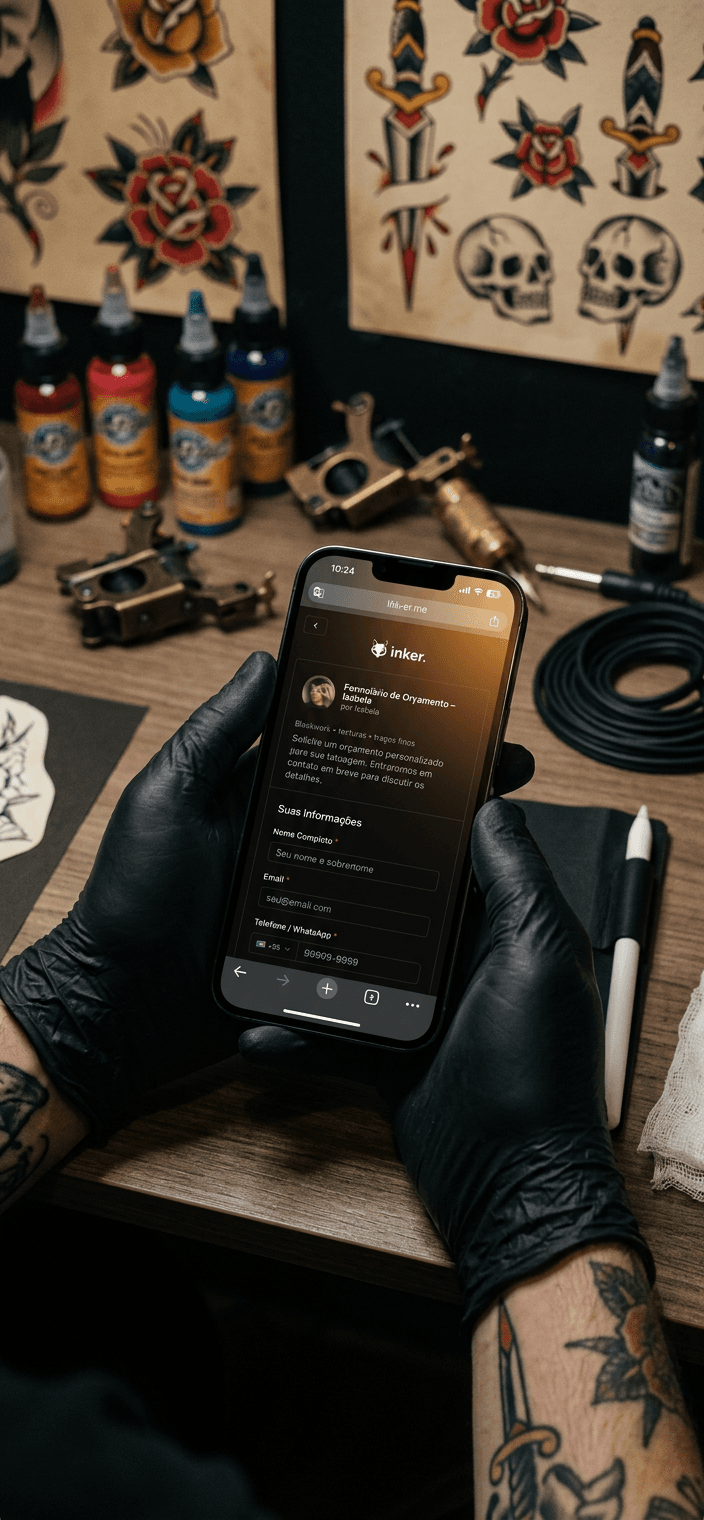 Formulário de Orçamento para Tatuagem: Como Criar e Parar de Perder Tempo no DM