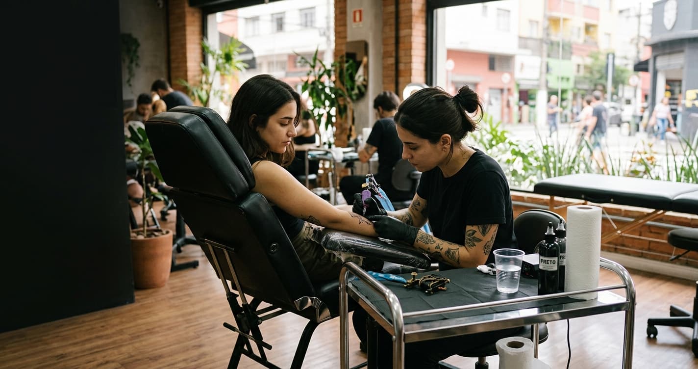 Aluguel de bancada tatuagem: %, diária ou coworking